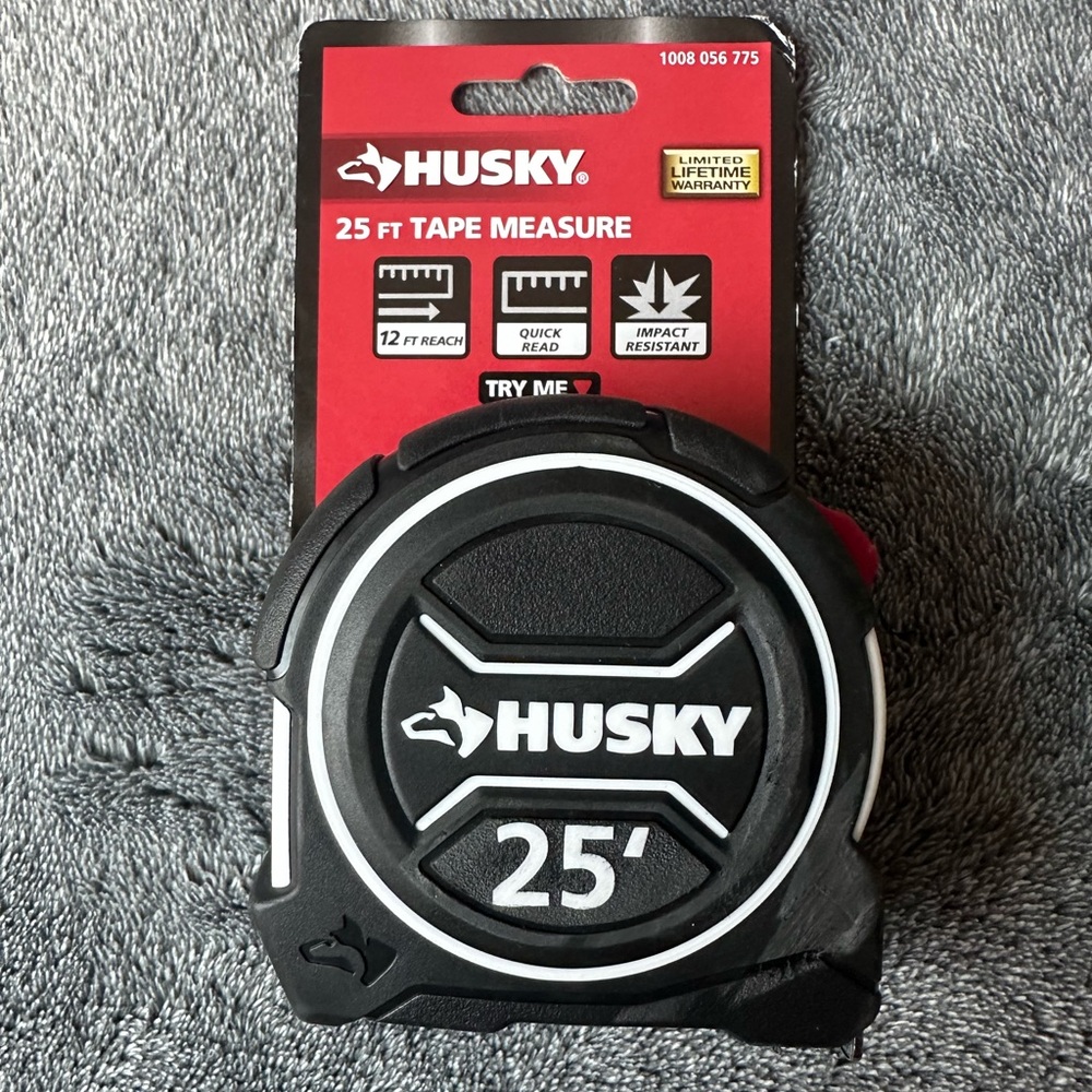 Husky 25' Tape Measure Black